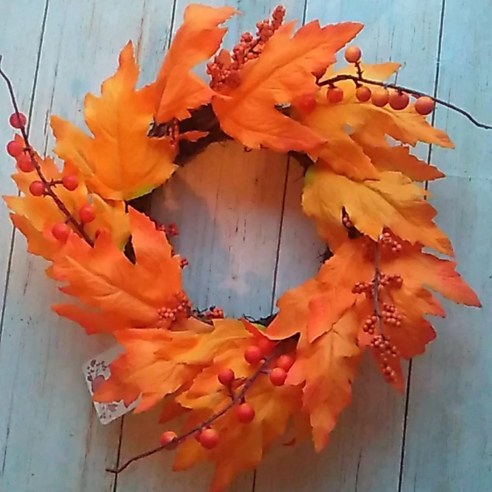 Fall leaves Floral Autumn Thanksgiving Wreath